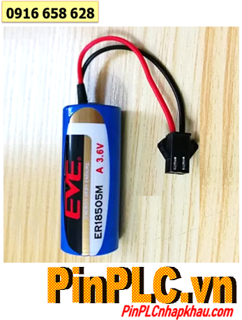 EVE ER18505M (ZẮC CẮM), Pin nuôi nguồn PLC EVE ER18505 lithium 3.6V 3650mAh chính hãng